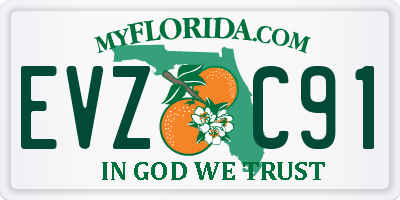 FL license plate EVZC91