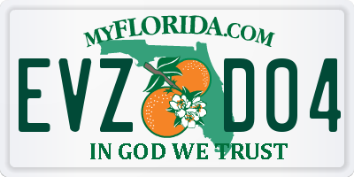 FL license plate EVZD04