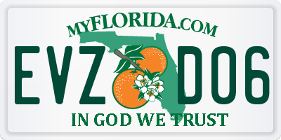 FL license plate EVZD06