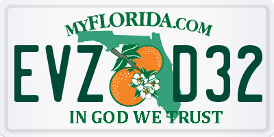 FL license plate EVZD32