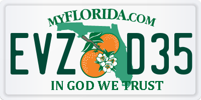 FL license plate EVZD35