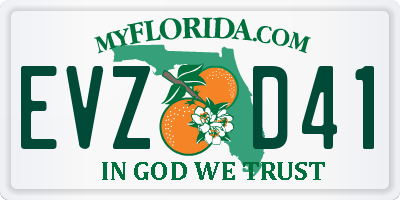 FL license plate EVZD41