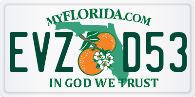 FL license plate EVZD53
