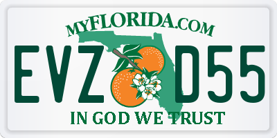 FL license plate EVZD55
