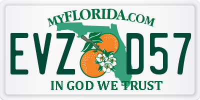 FL license plate EVZD57