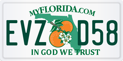 FL license plate EVZD58