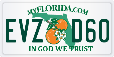 FL license plate EVZD60