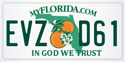 FL license plate EVZD61