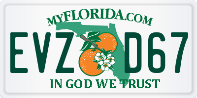 FL license plate EVZD67