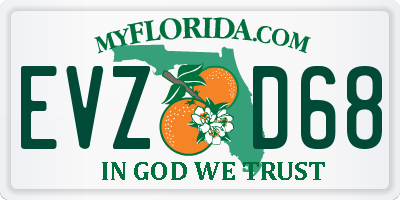 FL license plate EVZD68