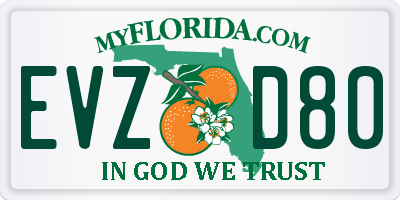 FL license plate EVZD80
