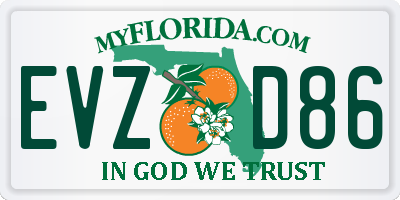 FL license plate EVZD86