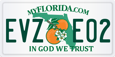 FL license plate EVZE02