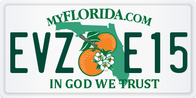 FL license plate EVZE15