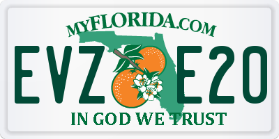 FL license plate EVZE20