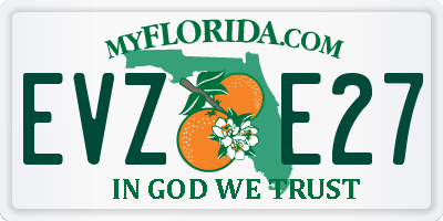 FL license plate EVZE27