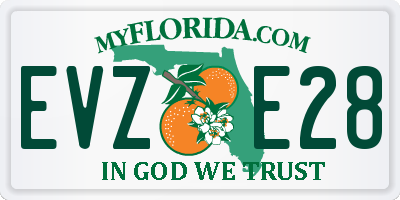 FL license plate EVZE28