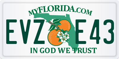 FL license plate EVZE43
