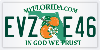 FL license plate EVZE46