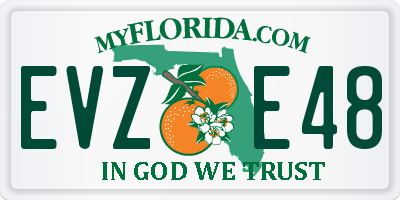 FL license plate EVZE48