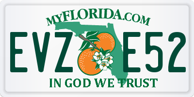FL license plate EVZE52