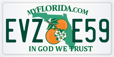 FL license plate EVZE59