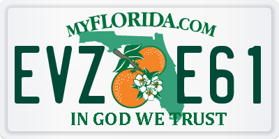 FL license plate EVZE61