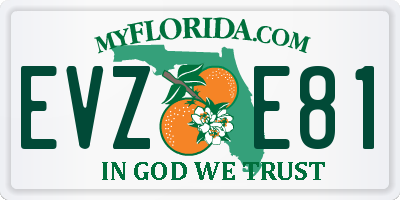 FL license plate EVZE81