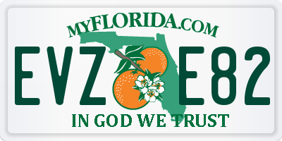 FL license plate EVZE82