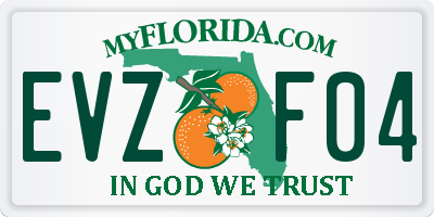 FL license plate EVZF04