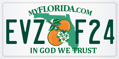 FL license plate EVZF24