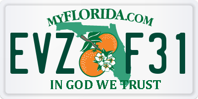 FL license plate EVZF31