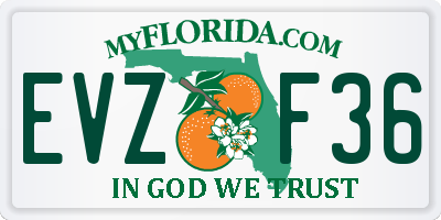 FL license plate EVZF36