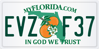 FL license plate EVZF37
