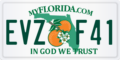 FL license plate EVZF41