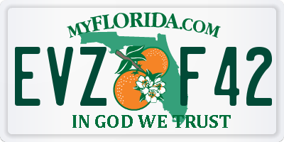 FL license plate EVZF42