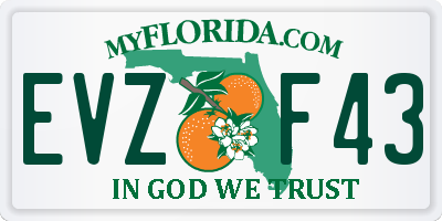 FL license plate EVZF43