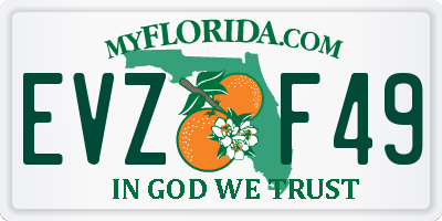 FL license plate EVZF49