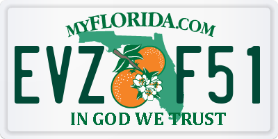 FL license plate EVZF51
