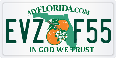 FL license plate EVZF55