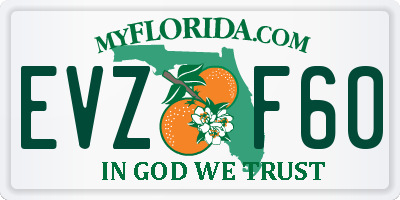 FL license plate EVZF60