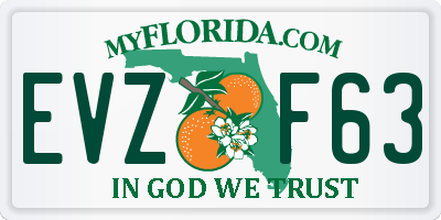 FL license plate EVZF63