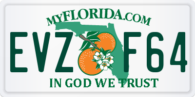 FL license plate EVZF64