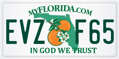 FL license plate EVZF65
