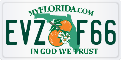 FL license plate EVZF66