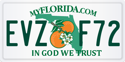 FL license plate EVZF72
