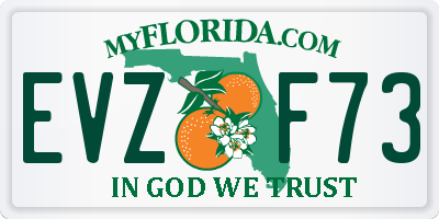 FL license plate EVZF73