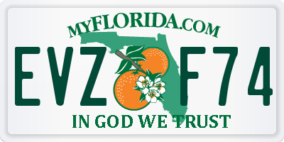 FL license plate EVZF74