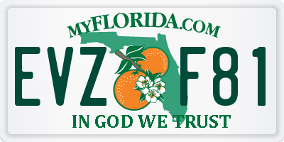 FL license plate EVZF81