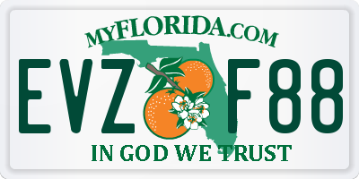 FL license plate EVZF88